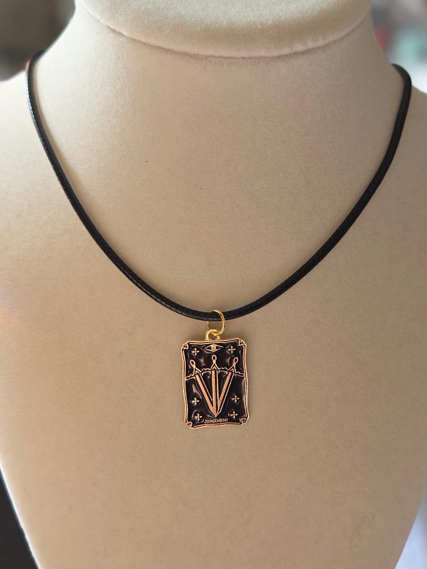 The Judgement Tarot Card charm necklace