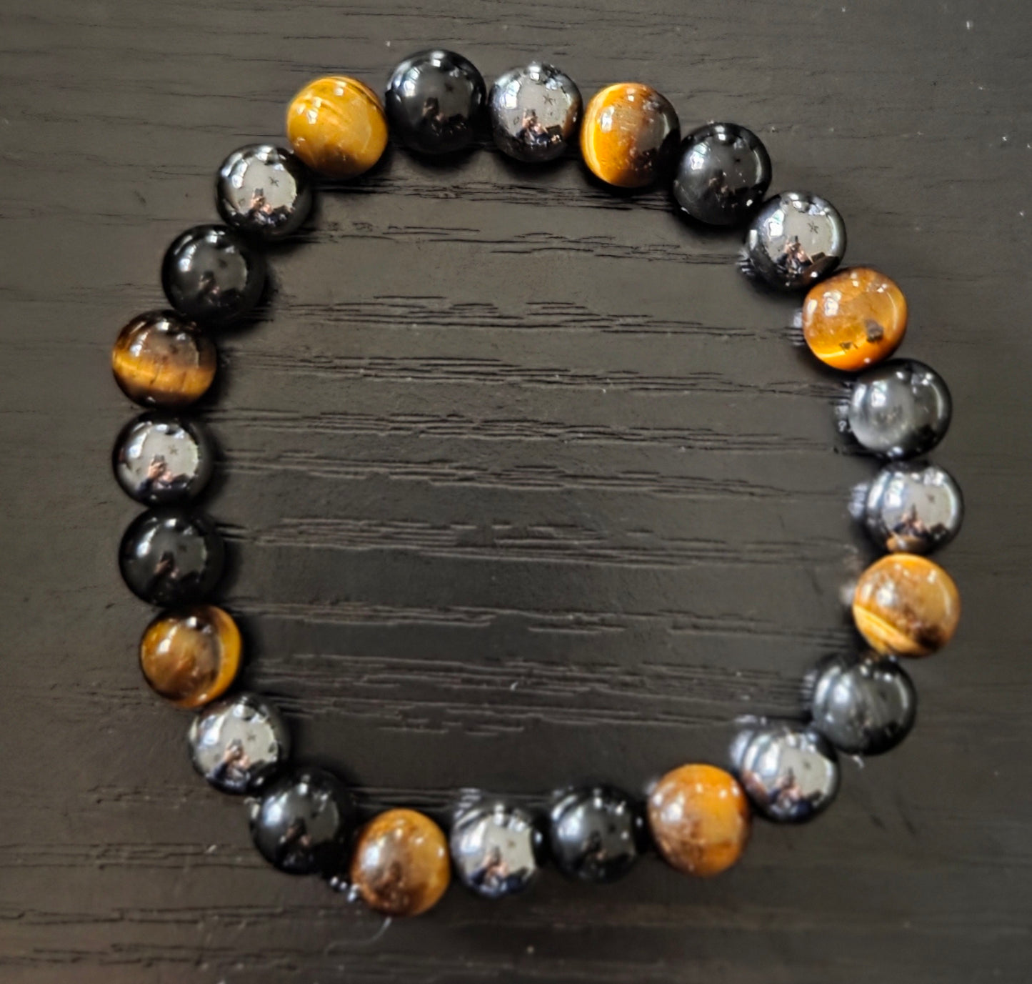 Triple Strength- Obsidian, Hematite, and Tigers Eye