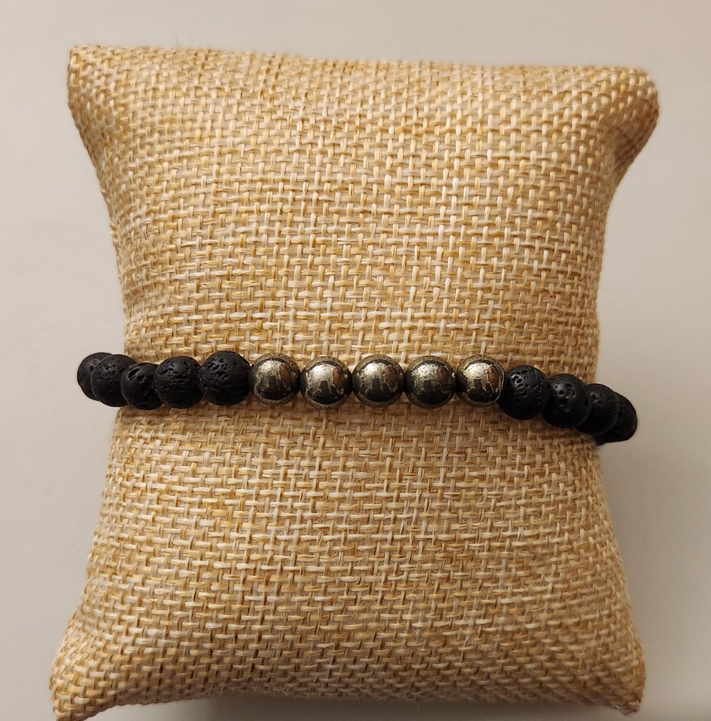 Pyrite and Lava Stone