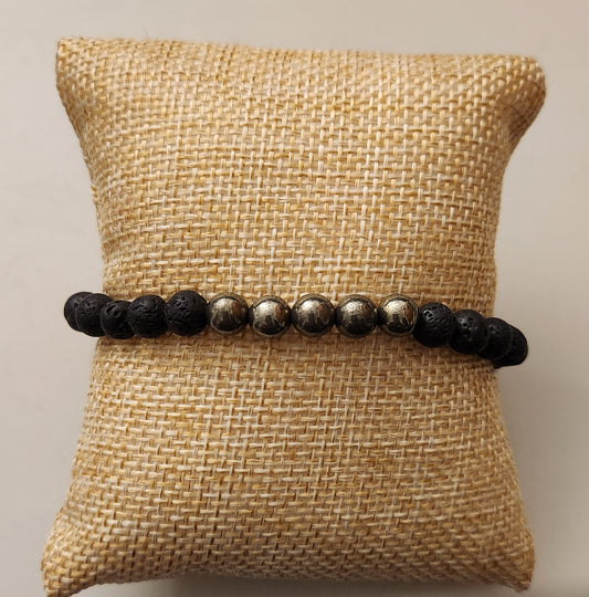 Pyrite and Lava Stone