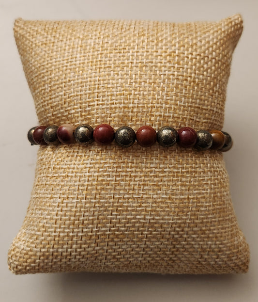 Mookaite and Pyrite