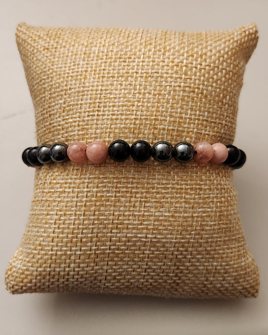 Sunstone, Obsidian, and Hematite