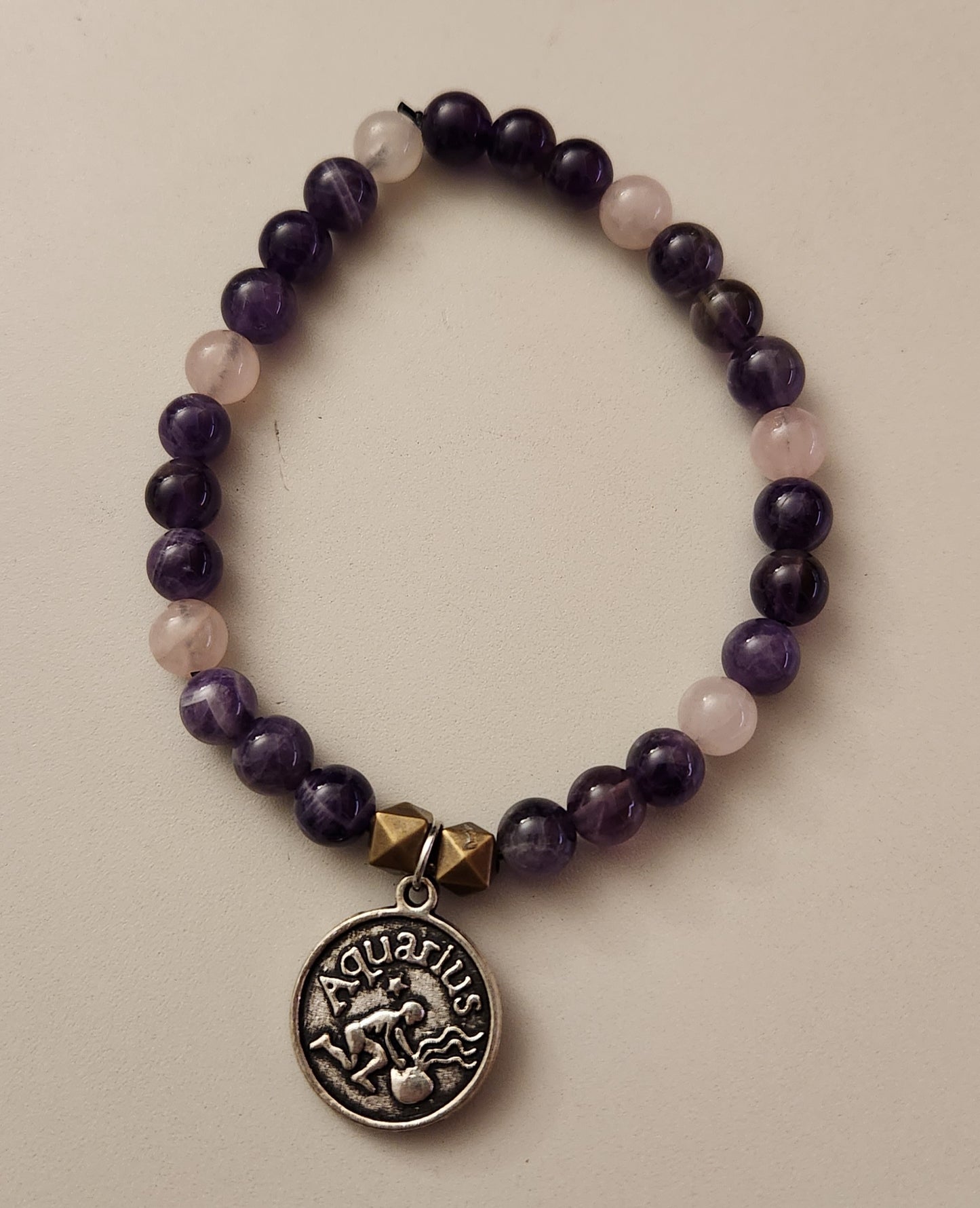 Amethyst and Rose Quartz Aquarius