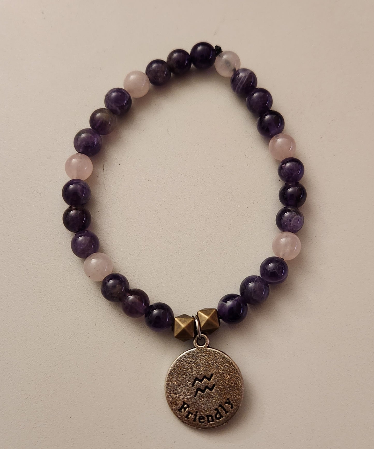 Amethyst and Rose Quartz Aquarius