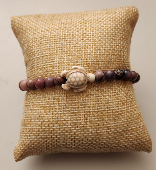 Rhodonite with Turtle