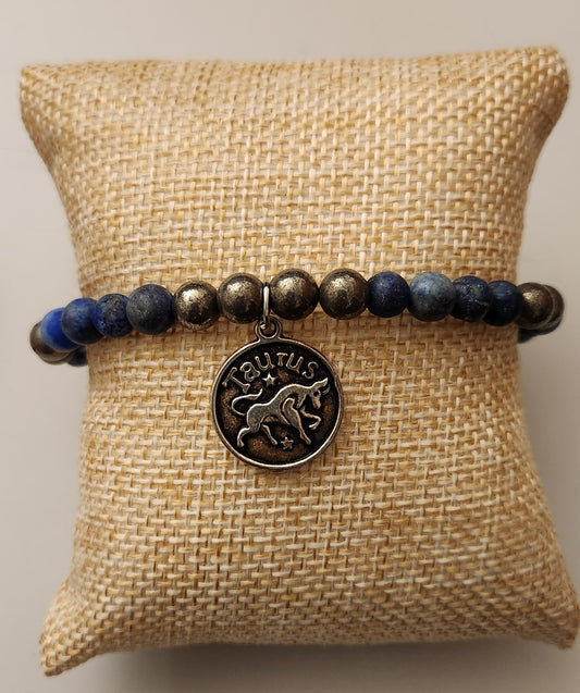 Matte Lapis Lazuli and Pyrite