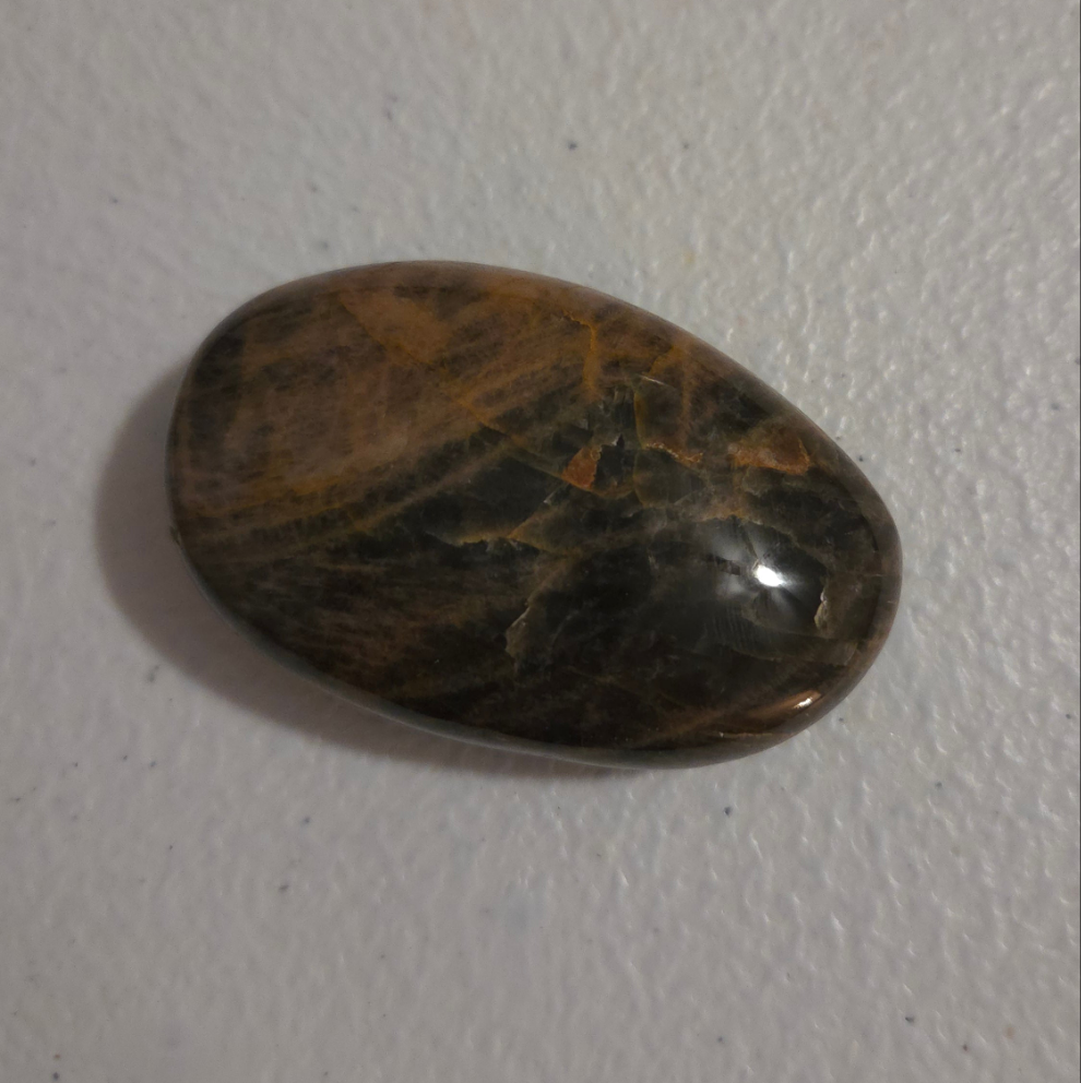 Medium Black Moonstone palm stone