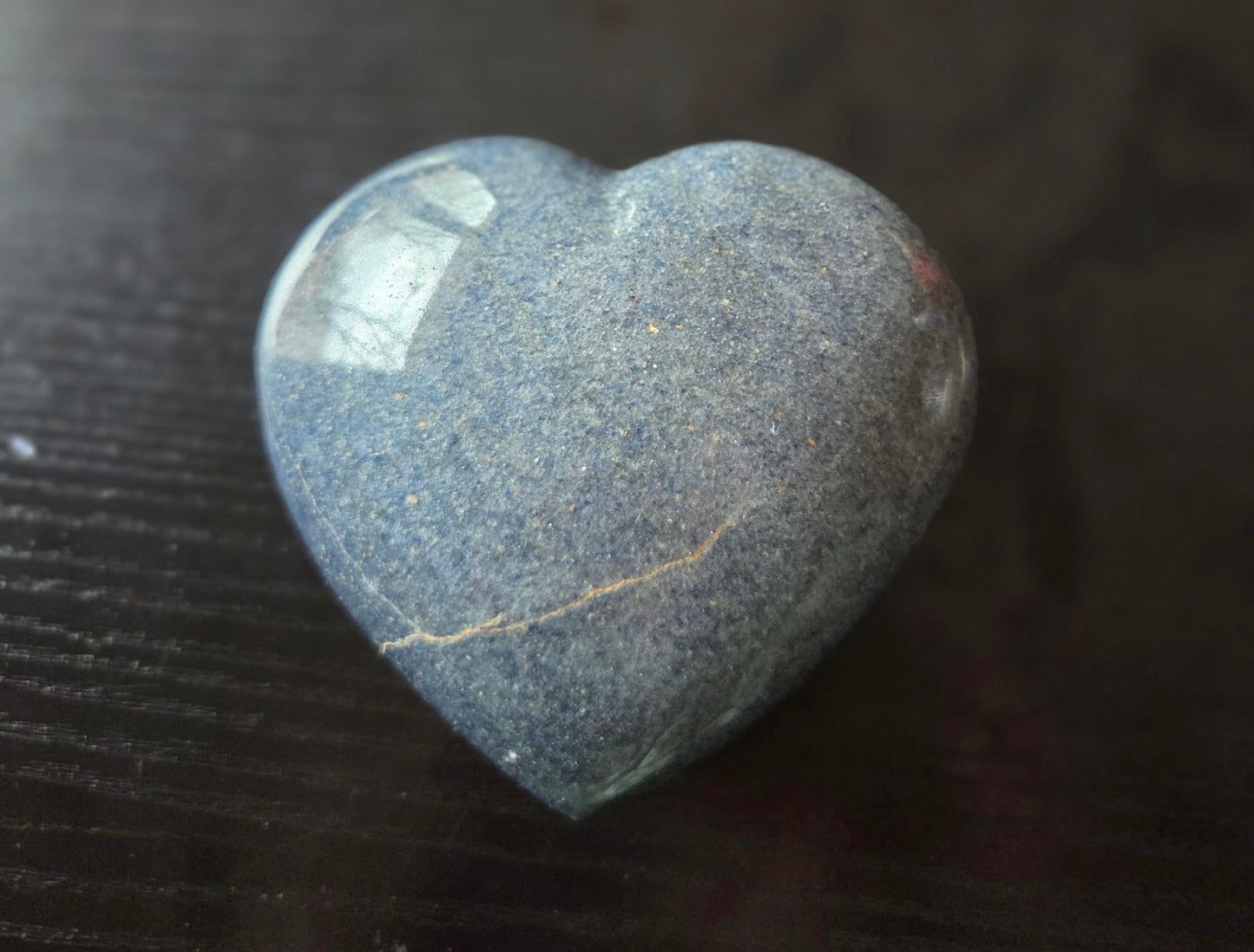 Dumortierit Quartz large heart