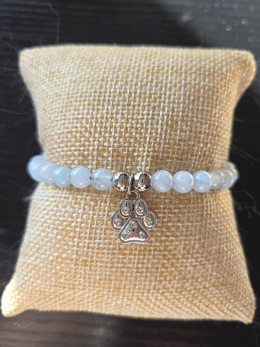 Larimar with paw charm