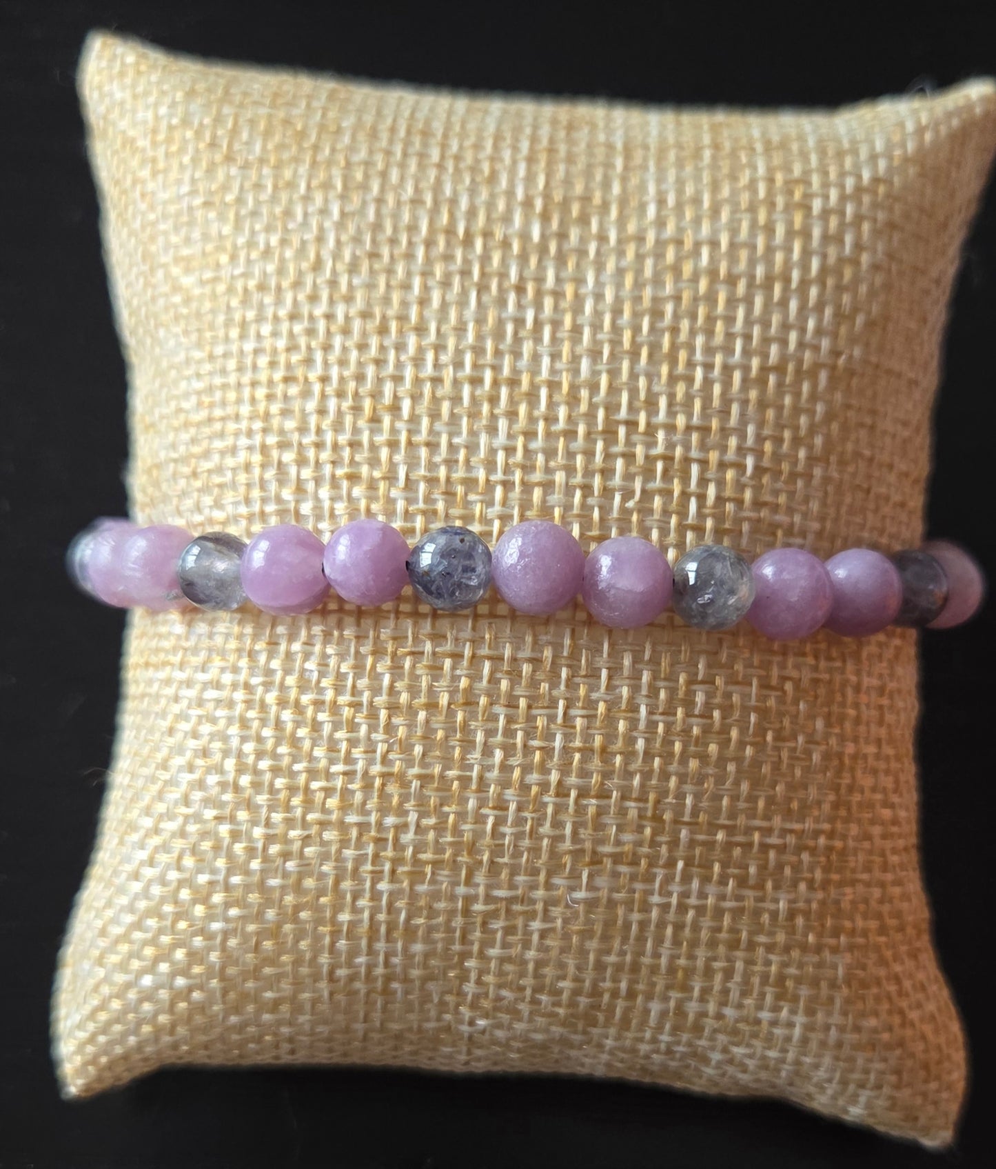 Lepidolite and Iolite bracelet