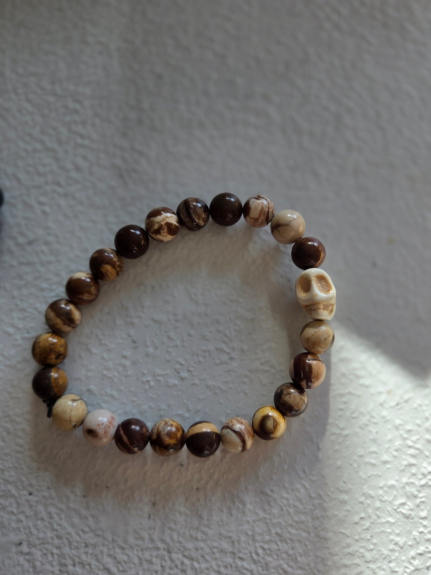 Zebra Jasper with White Skull