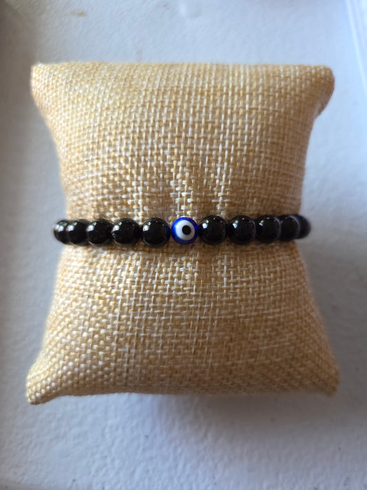 Black Obsidian with evil eye