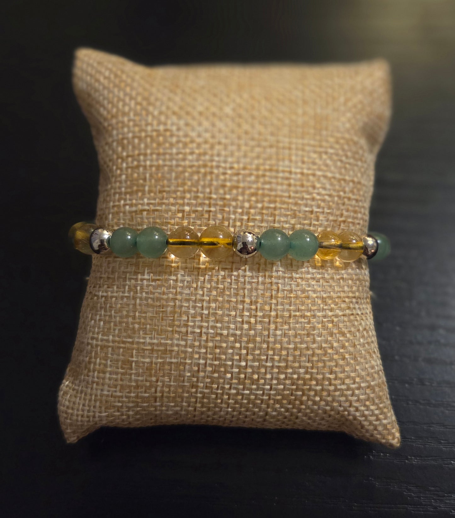 Prosperity bracelet with Green Aventurine and Citrine