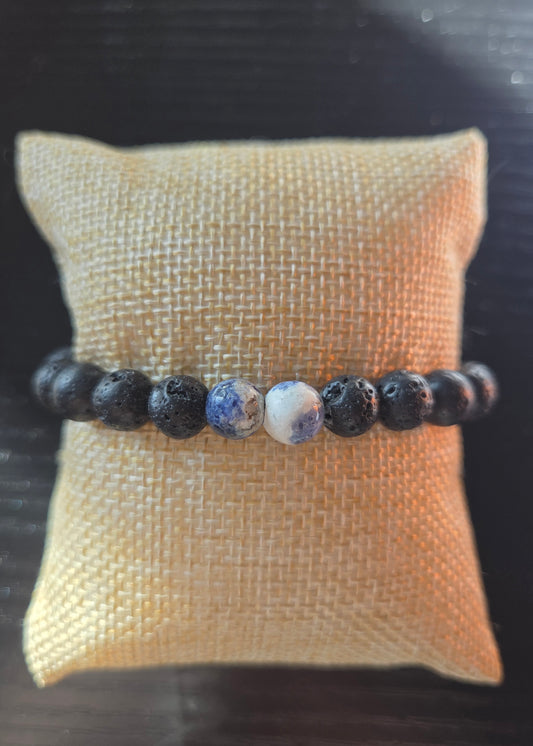 Sodalite and Lava stone