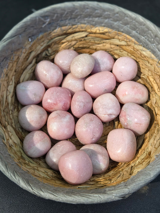 Pink Opal tumbles- price per piece