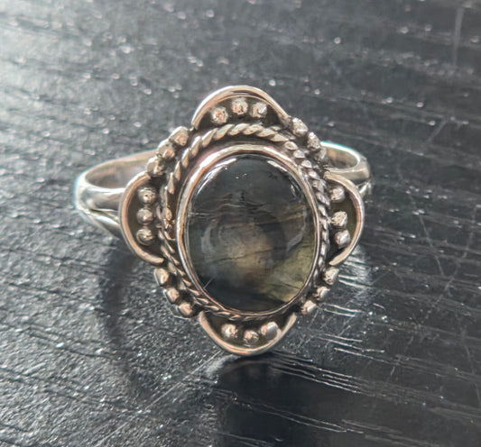 Labradorite Sterling Sliver ring Size 7