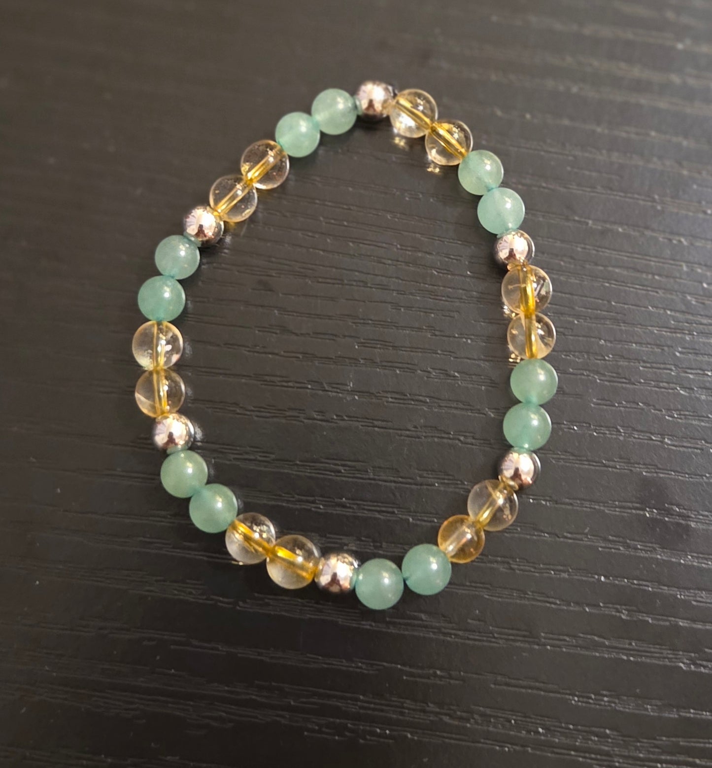 Prosperity bracelet with Green Aventurine and Citrine