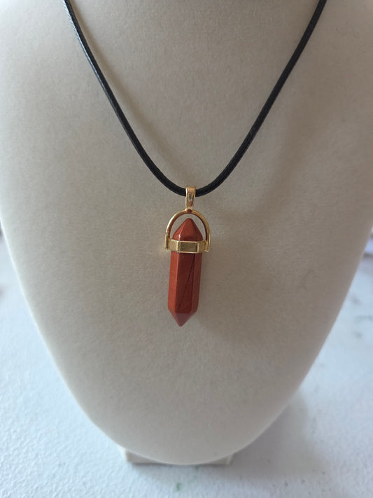 Red Jasper pendant with cord