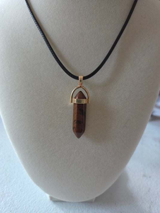 Mahogany Jasper pendant with cord