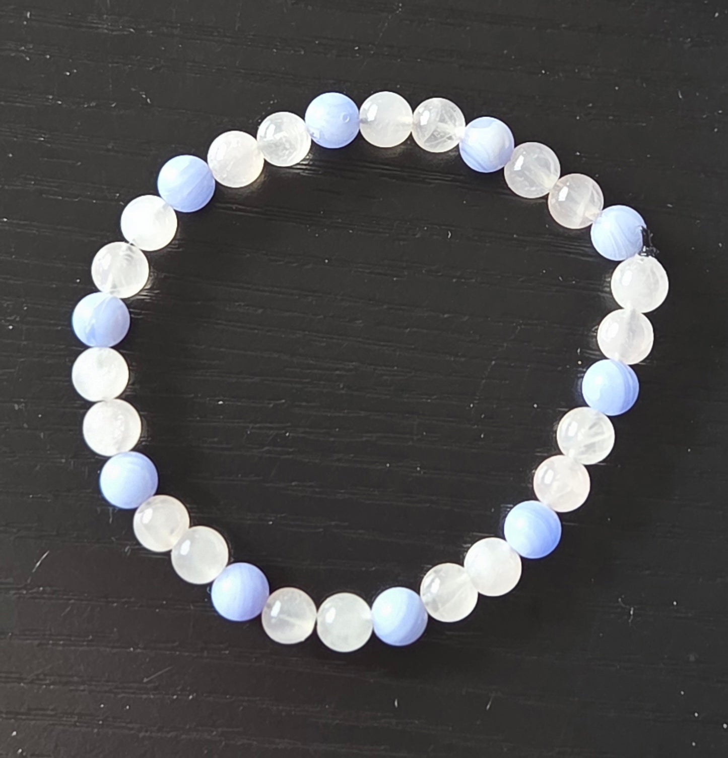 Blue Lace Agate and Rose Quartz bracelet