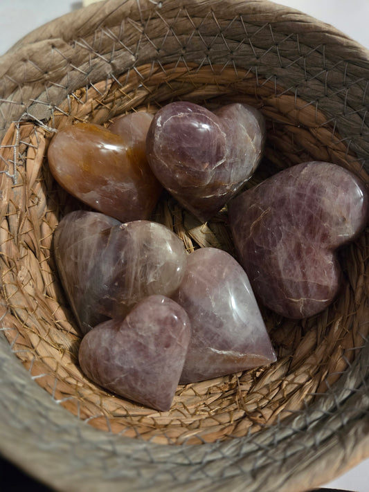 Purple Rose Quartz Hearts