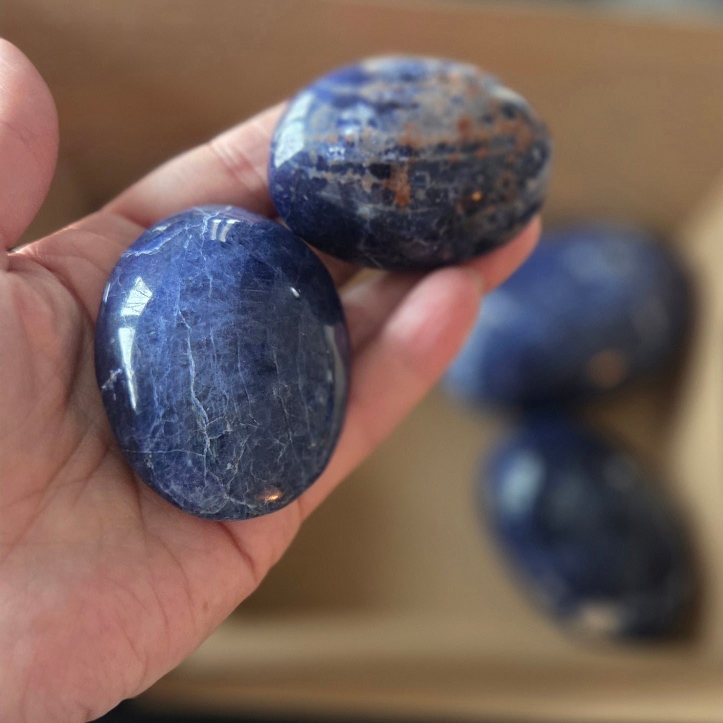 Sodalite Palm Stones
