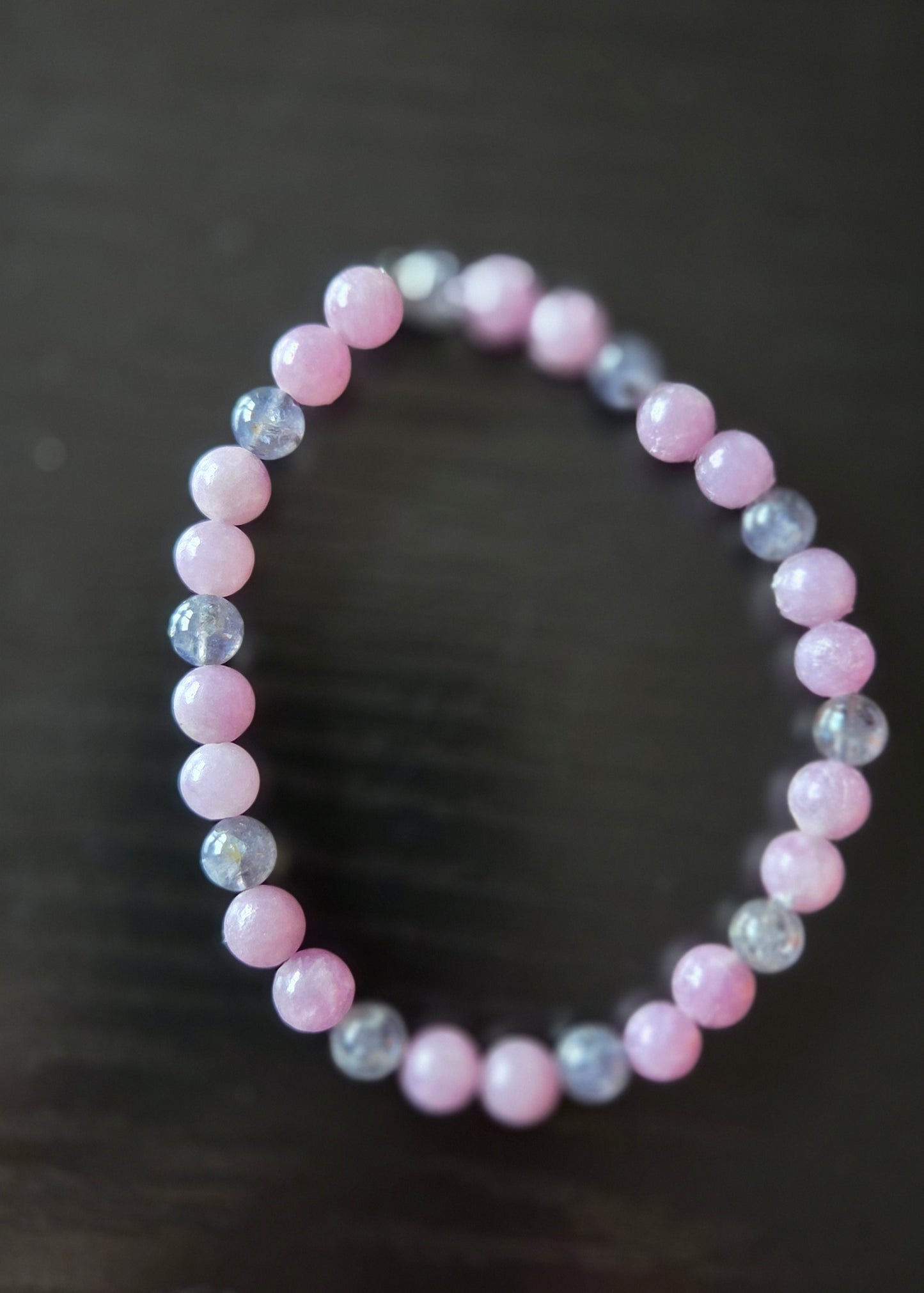 Lepidolite and Iolite bracelet