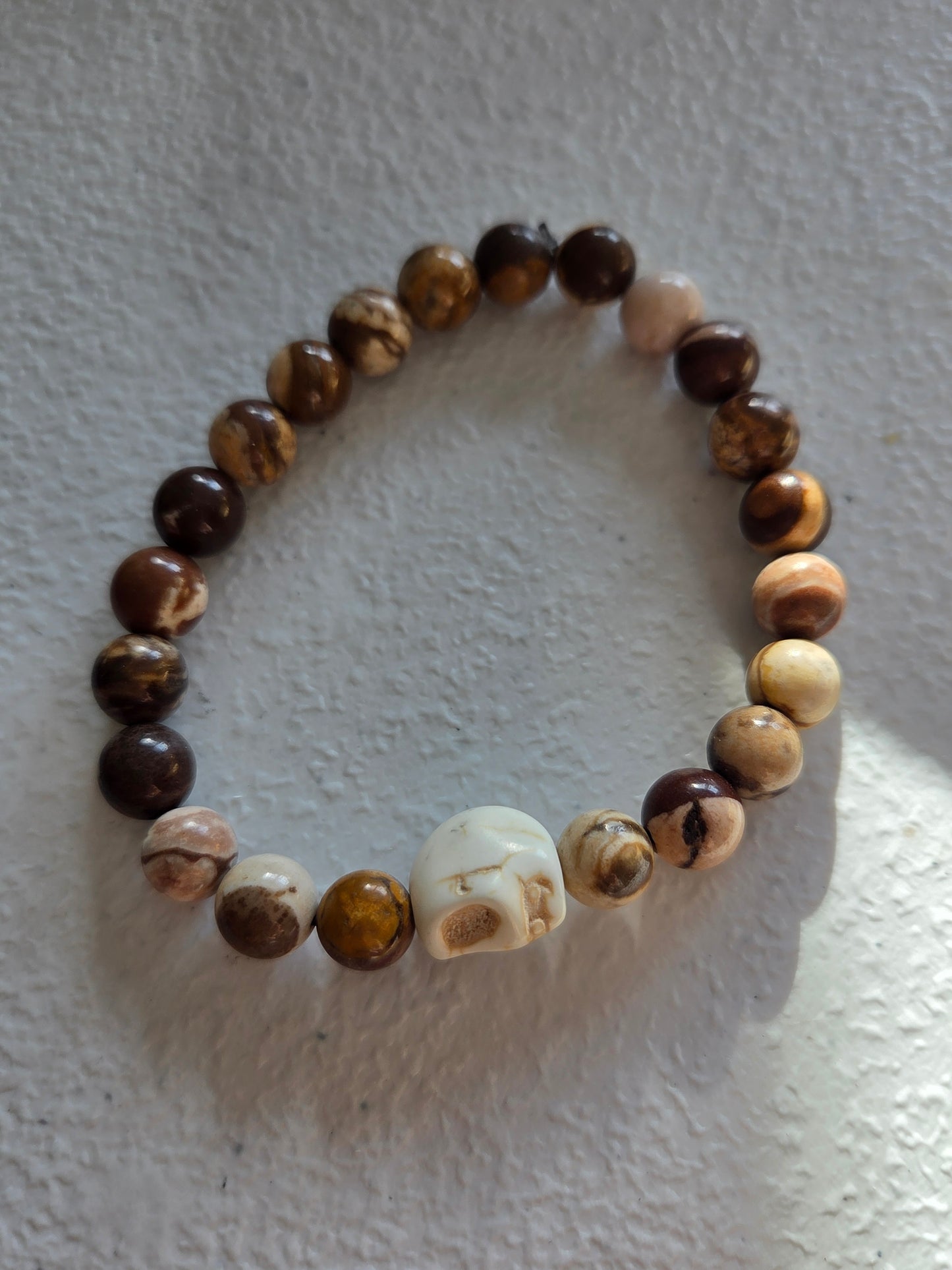 Zebra Jasper with White Skull
