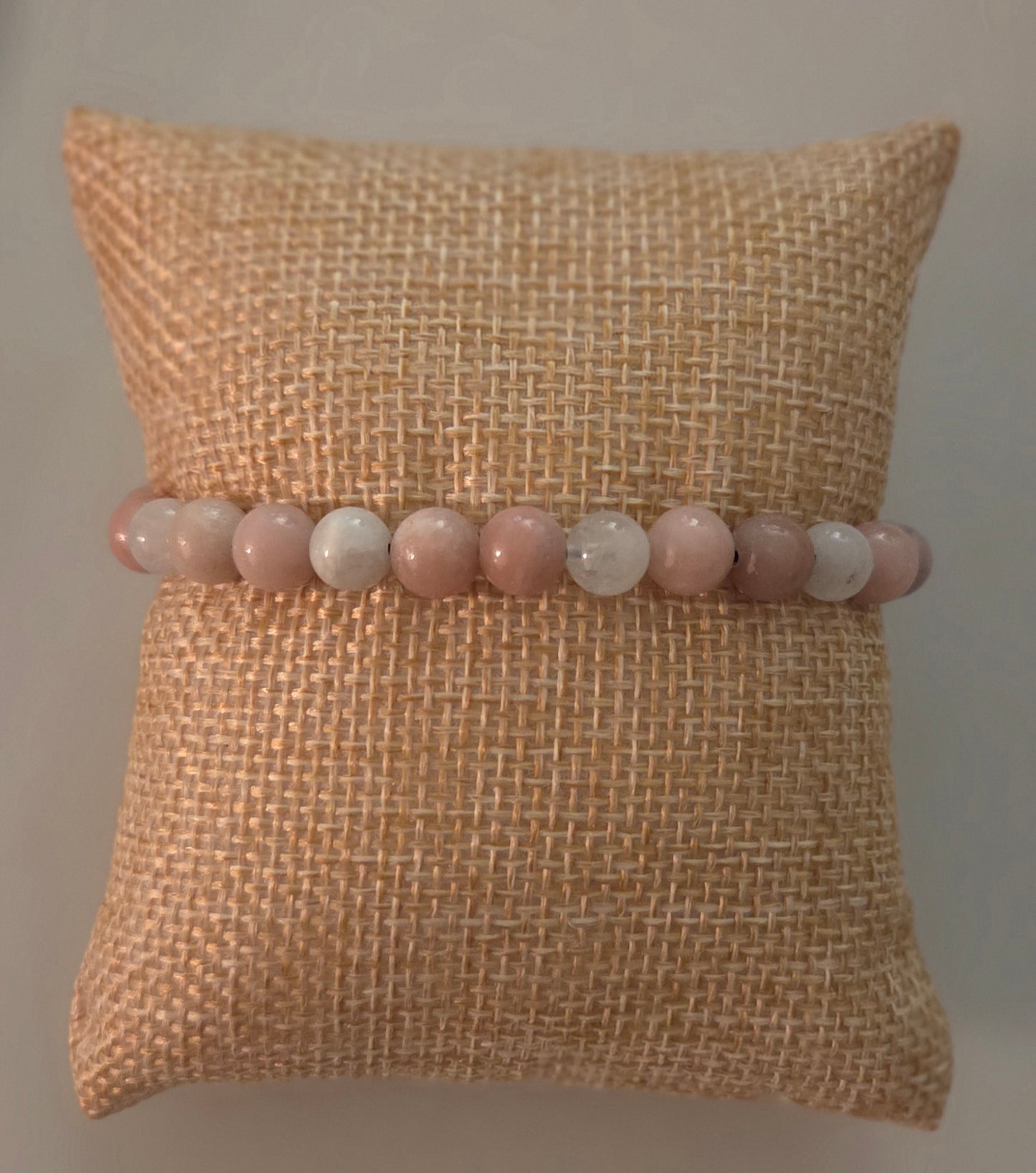 Pink Opal and Moonstone bracelet