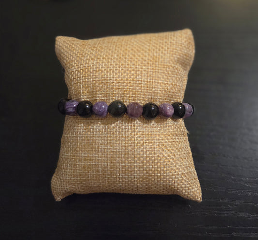 Charoite and Gold sheen Obsidian