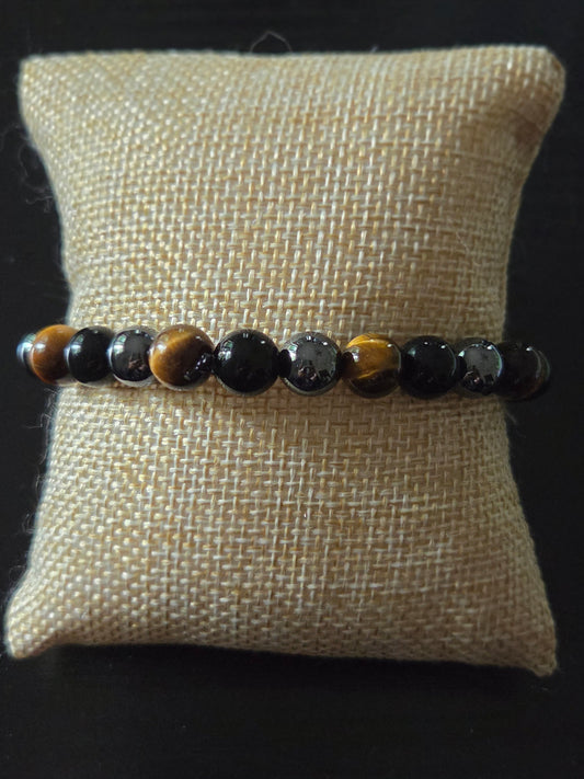 Triple Strength- Obsidian, Hematite, and Tigers Eye