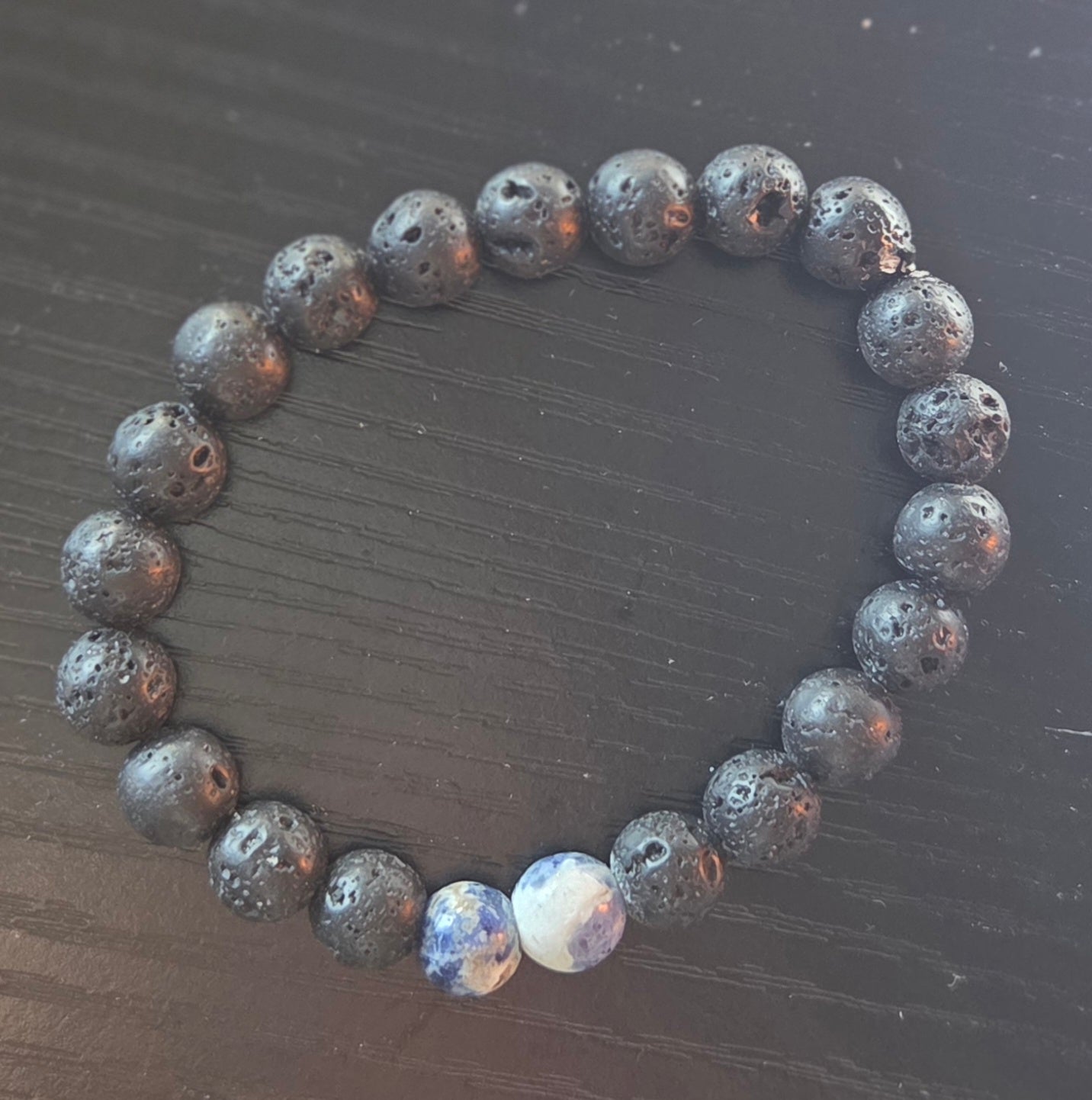 Sodalite and Lava stone