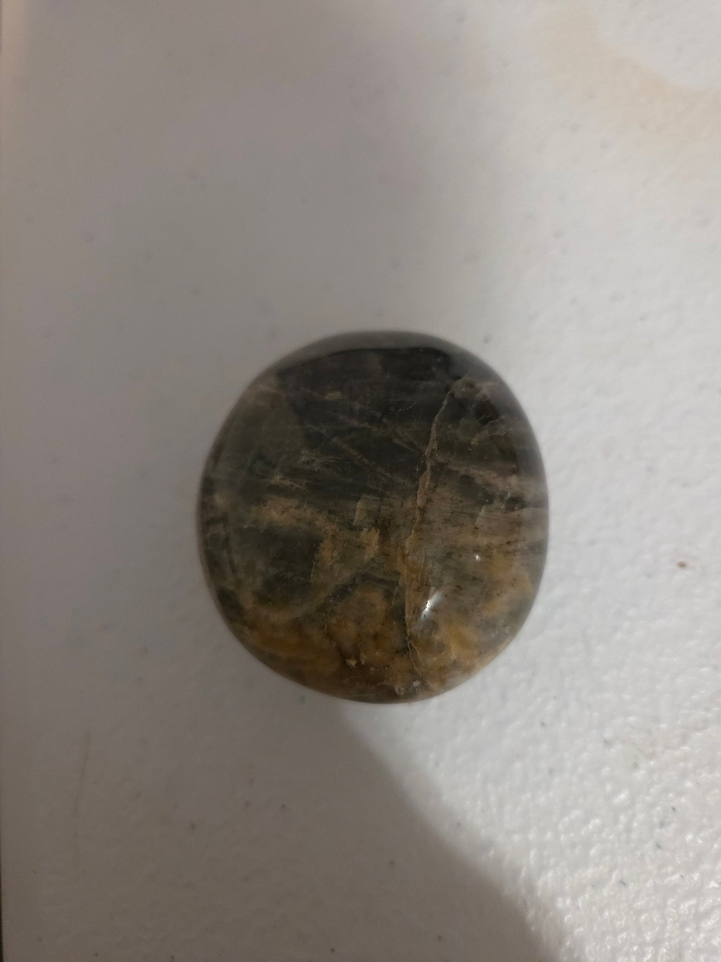 Large Black Moonstone palm stone