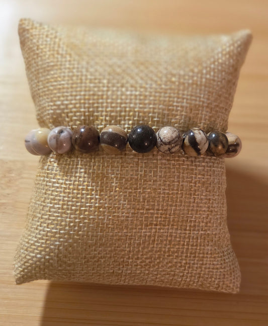 Zebra Jasper 8mm bracelet