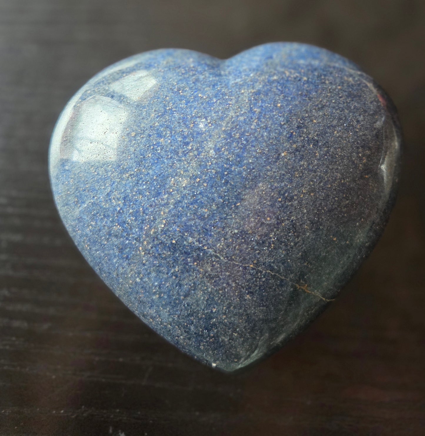 Dumortierit Quartz large heart