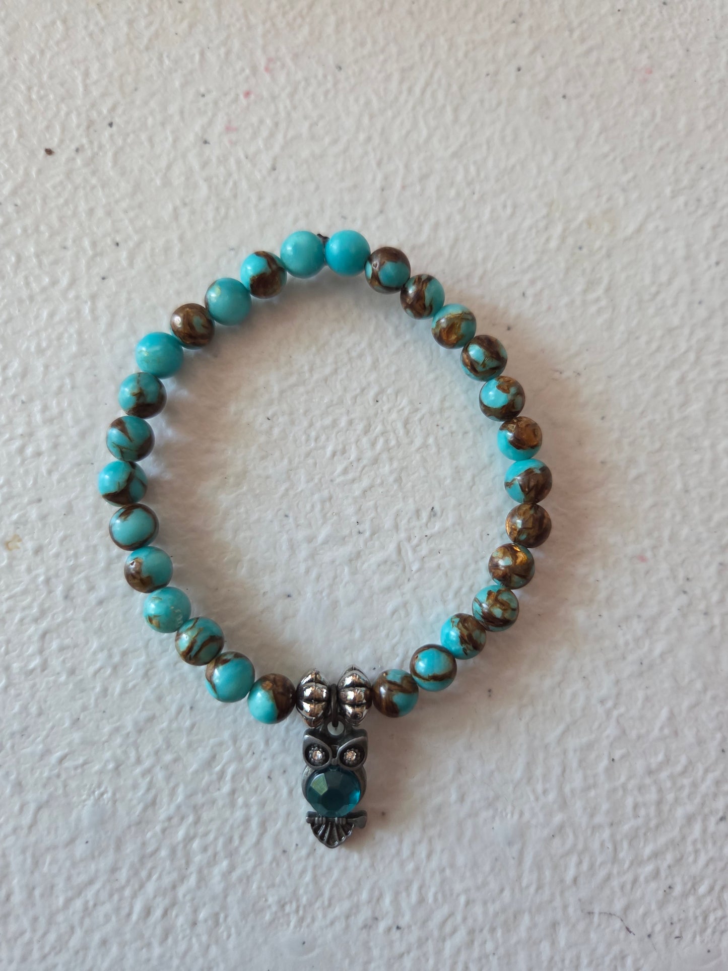 Bronze Turquoise with Owl charm