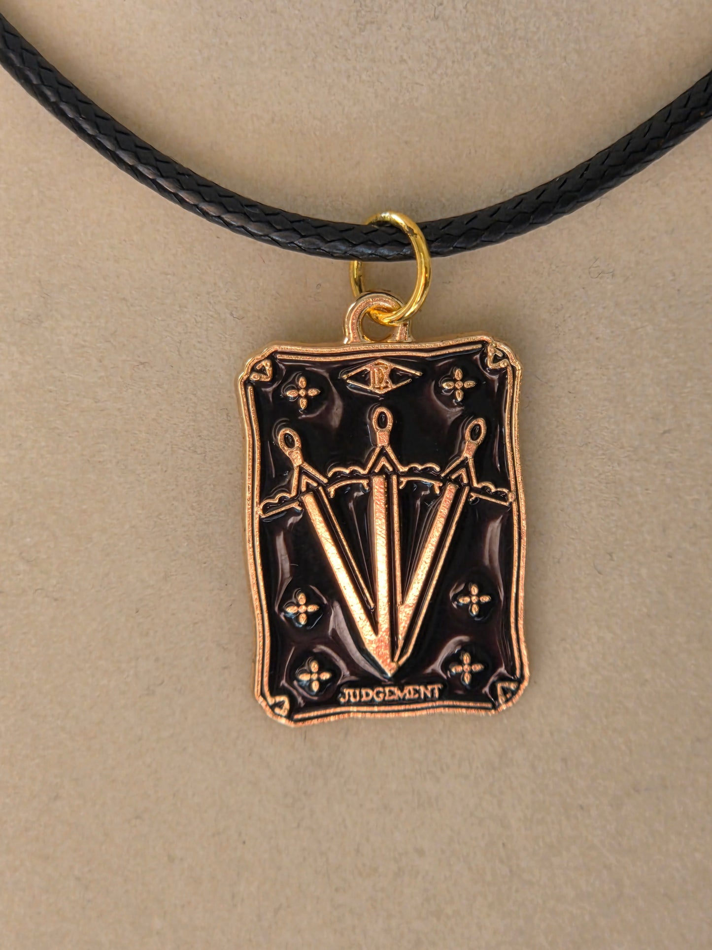 The Judgement Tarot Card charm necklace