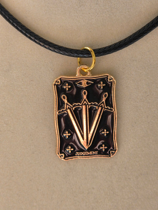 The Judgement Tarot Card charm necklace