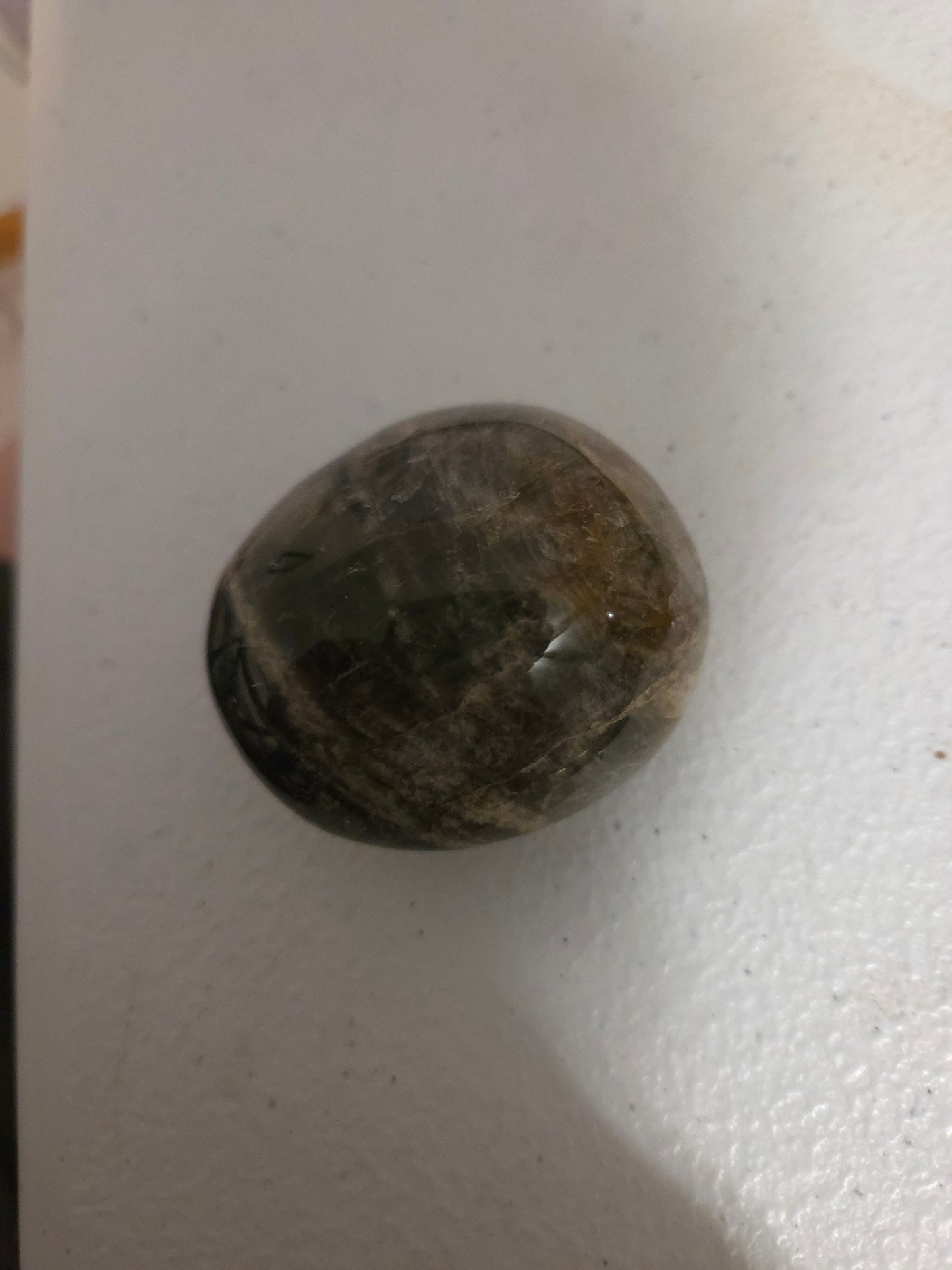 Large Black Moonstone palm stone