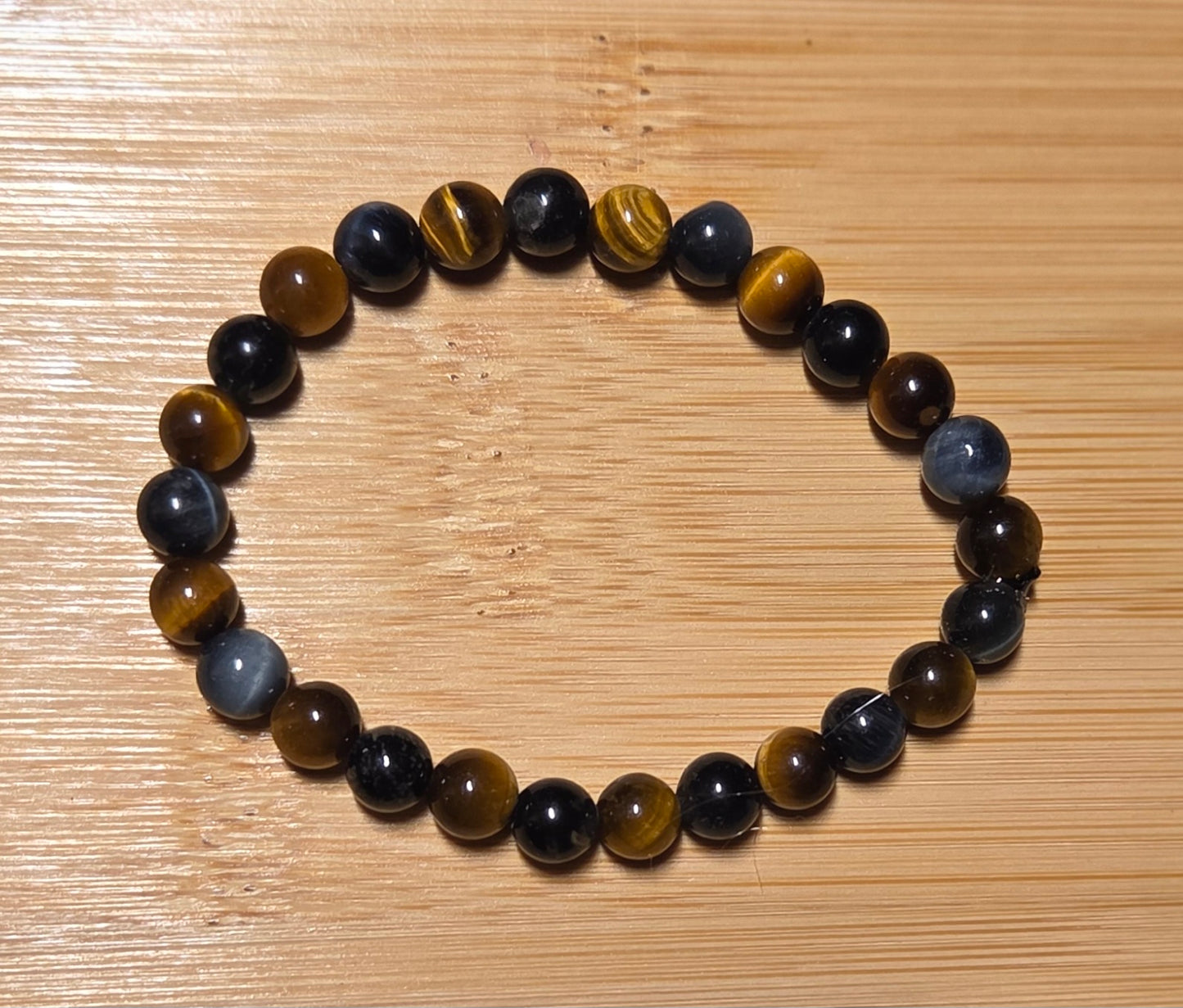 Gold and Blue Tigers Eye bracelet