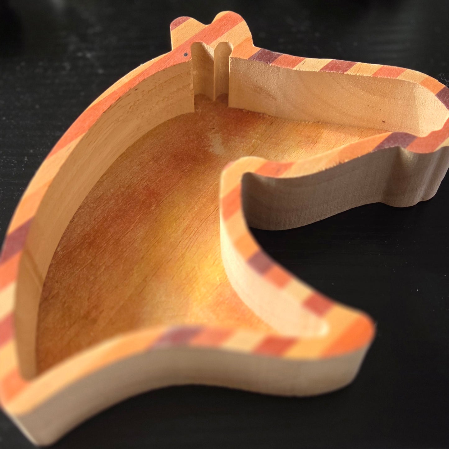 Wooden Horse Tray- *Crystals not included*